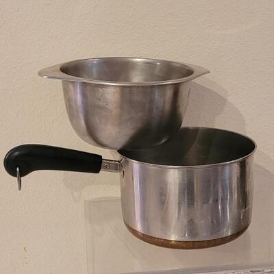 Lot 149: Copper Clad Revere Ware Pots & Pans Lot