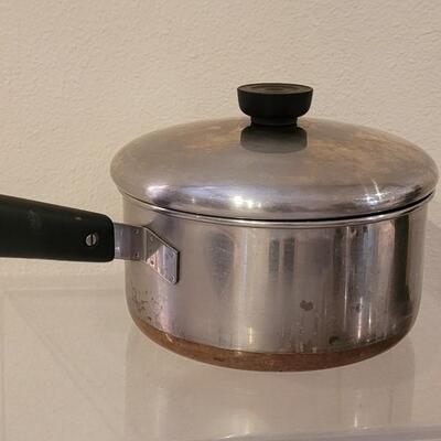 Lot 149: Copper Clad Revere Ware Pots & Pans Lot