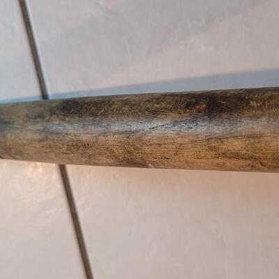 Lot 168: Vintage 19.5" Wooden Handle Nightstick Baton w/ Lanyard Hole Personal Legal Defense