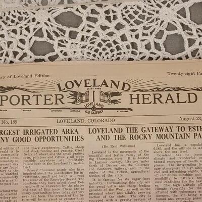 Lot 186: Golden Anniversary of the Loveland Reporter Herald 1978-  August 1928 Reprint Ephemera