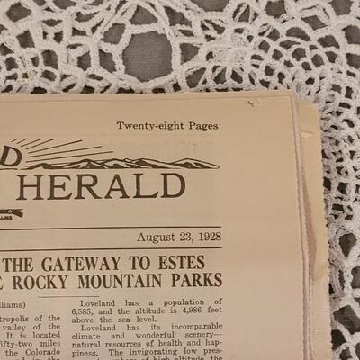 Lot 186: Golden Anniversary of the Loveland Reporter Herald 1978-  August 1928 Reprint Ephemera