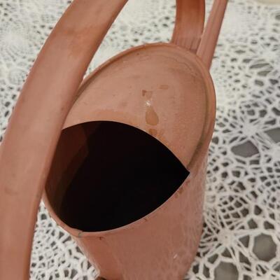Lot 200: Vintage Faded Red Metal Watering Can
