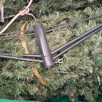 Lot 204: Pre-lite 7 or 8 Ft. Christmas Tree with Stand in Storage Bag
