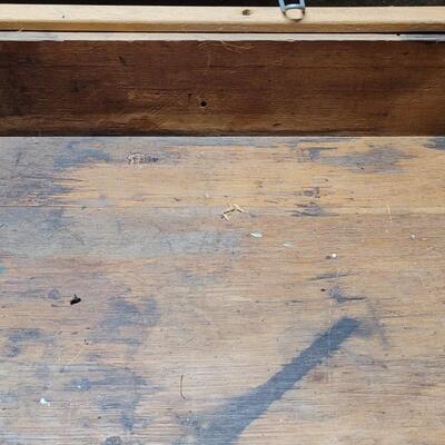 Lot 230: Vintage 3 Drawer Work Bench (Vises not included)