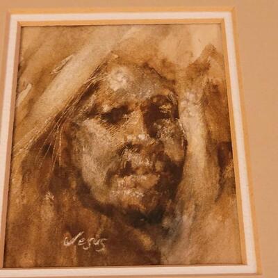Lot 280: "Study in Watercolor 1" Artwork in Mat