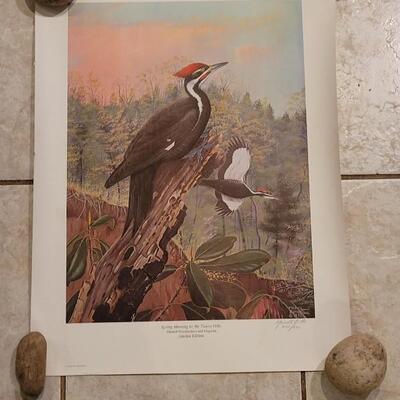 Lot 289: "Spring Morning in Tunica Hills, Pileated Woodpeckers and Magnolia" by MURRELL BUTLER Limited Edition Signed and...