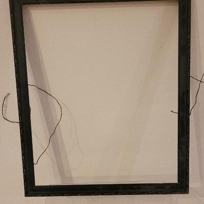 Lot 293: Antique Wood Gold Gilt Picture Frame and Black Decorative Frame