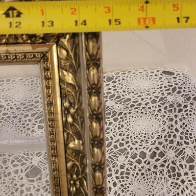 Lot 293: Antique Wood Gold Gilt Picture Frame and Black Decorative Frame