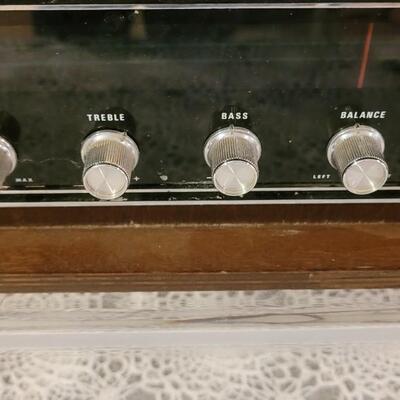 Lot 295: Mid Century Modern QUALITY SOUND Stereo Multiplex 37" Ã— 8.75" Ã— 6"