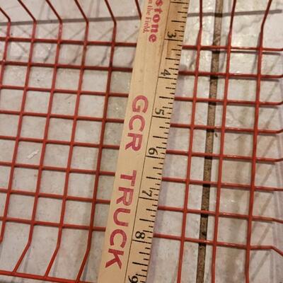 Lot 302: (3) Metal Under Shelf Baskets and (1) White Metal Riser