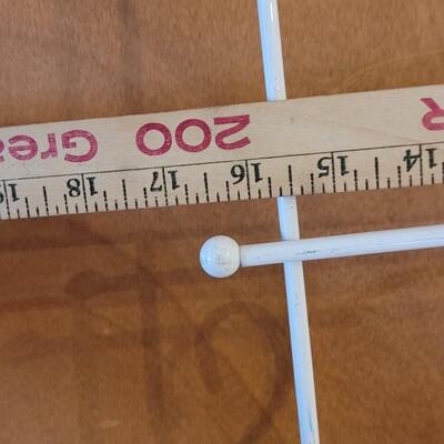 Lot 303: Vintage White Metal Over the Door Hanging Rack