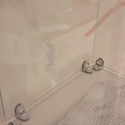 Lot 304: Vintage Glass Display Curio Lockable Cabinet