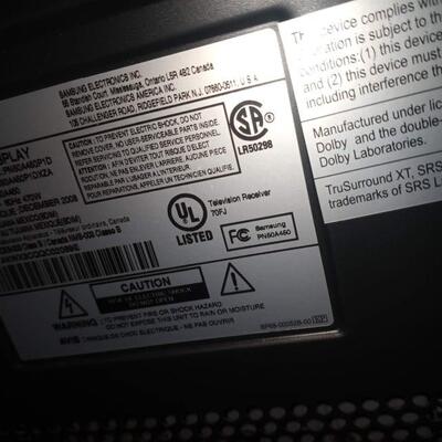 50Â” Samsung TV w/ remote (picture of back added)