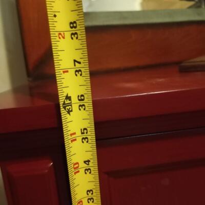 Red Entry Cabinet Storage
