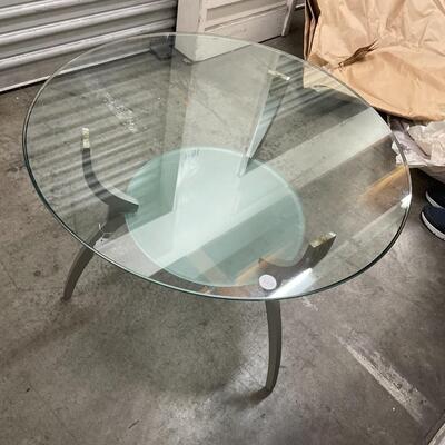 Modern Glass End Table, round