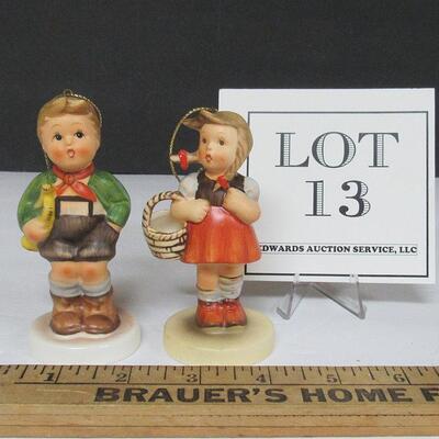 Vintage Porcelain Hummel Christmas Ornaments by Schmid, 1st Edition 1983, 2nd Edition 1984