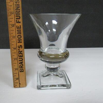 Vintage Heavy Glass Large Vase