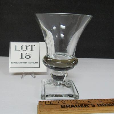 Vintage Heavy Glass Large Vase