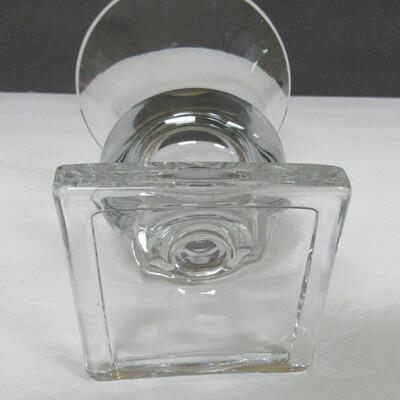 Vintage Heavy Glass Large Vase