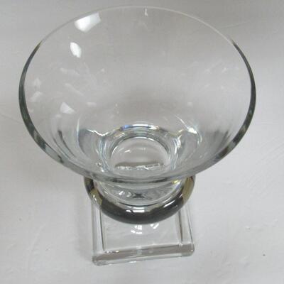 Vintage Heavy Glass Large Vase