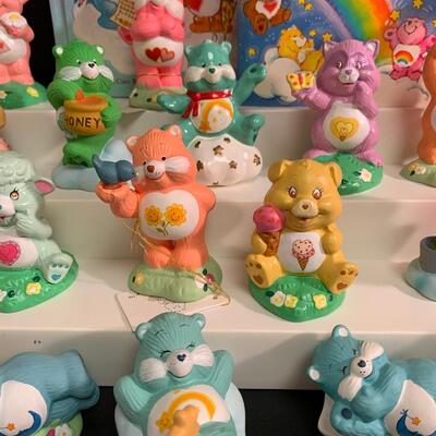 Lot 468: Vintage American Greeting Care Bear Figurines &  Children's Books