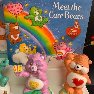 Lot 468: Vintage American Greeting Care Bear Figurines &  Children's Books