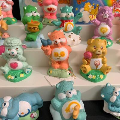 Lot 468: Vintage American Greeting Care Bear Figurines &  Children's Books