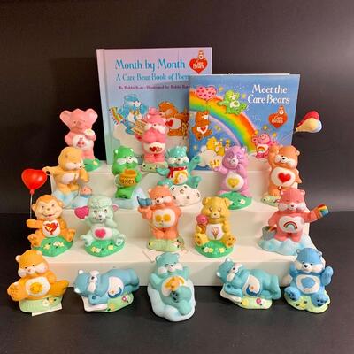 Lot 468: Vintage American Greeting Care Bear Figurines &  Children's Books