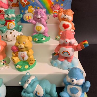 Lot 468: Vintage American Greeting Care Bear Figurines &  Children's Books