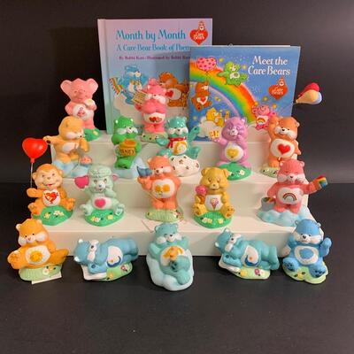 Lot 468: Vintage American Greeting Care Bear Figurines &  Children's Books