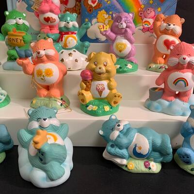 Lot 468: Vintage American Greeting Care Bear Figurines &  Children's Books