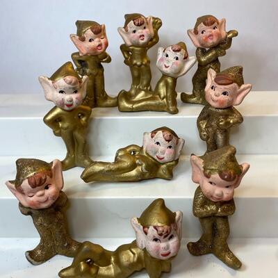 Lot 345: Vintage Japan Christmas Elves, Pixies