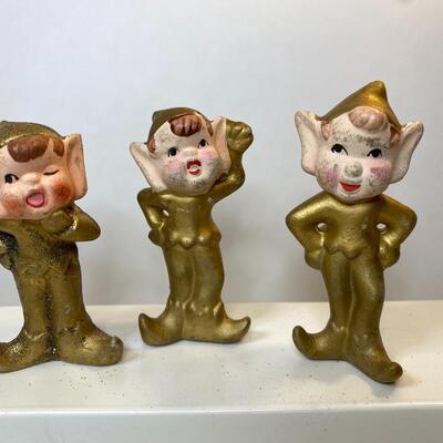 Lot 345: Vintage Japan Christmas Elves, Pixies