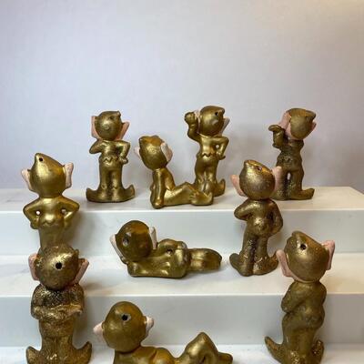 Lot 345: Vintage Japan Christmas Elves, Pixies
