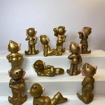 Lot 345: Vintage Japan Christmas Elves, Pixies