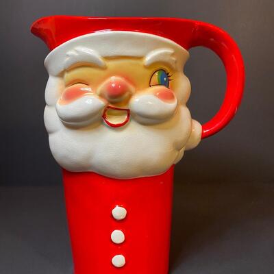 Lot 379: Hard to Find 1960 Howard Holt Vintage Santa Pitcher and Mugs