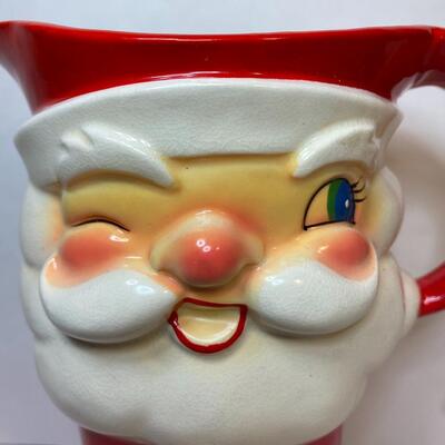 Lot 379: Hard to Find 1960 Howard Holt Vintage Santa Pitcher and Mugs