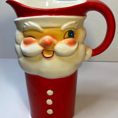 Lot 379: Hard to Find 1960 Howard Holt Vintage Santa Pitcher and Mugs