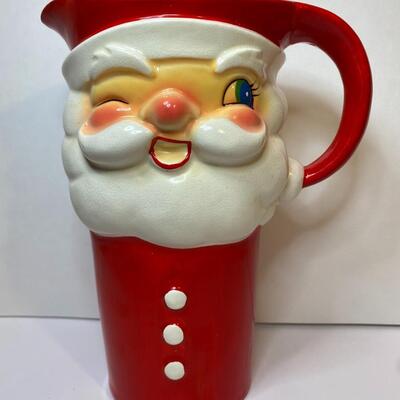 Lot 379: Hard to Find 1960 Howard Holt Vintage Santa Pitcher and Mugs