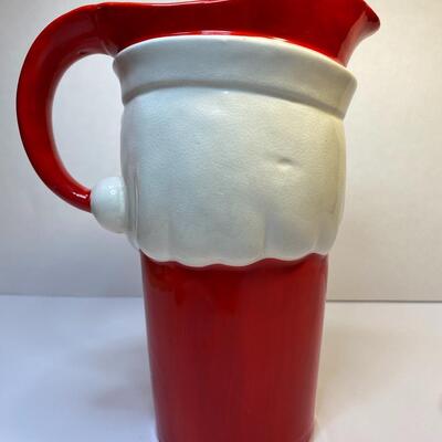 Lot 379: Hard to Find 1960 Howard Holt Vintage Santa Pitcher and Mugs
