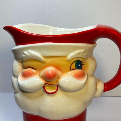 Lot 379: Hard to Find 1960 Howard Holt Vintage Santa Pitcher and Mugs