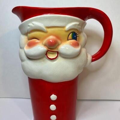 Lot 379: Hard to Find 1960 Howard Holt Vintage Santa Pitcher and Mugs