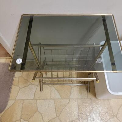 Glass side table