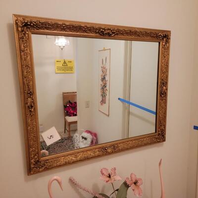 Mirror gold trim