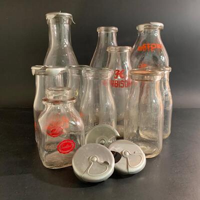 Lot 23: Vintage Local Milk Bottles & Rare Aluminum Caps