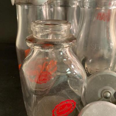 Lot 23: Vintage Local Milk Bottles & Rare Aluminum Caps