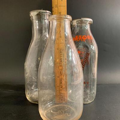 Lot 23: Vintage Local Milk Bottles & Rare Aluminum Caps