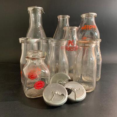 Lot 23: Vintage Local Milk Bottles & Rare Aluminum Caps