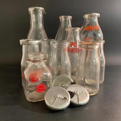 Lot 23: Vintage Local Milk Bottles & Rare Aluminum Caps