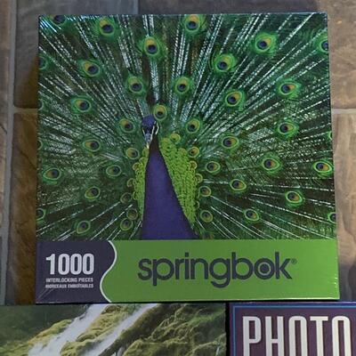 Lot 160: New Puzzles: Peacock, Water Fall  & Hot Air Balloon Photomosaic (Great Gifts!)